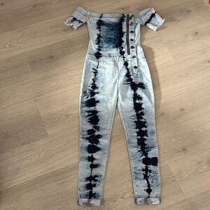 VIP  Off-Shoulder Jeans Jumpsuit